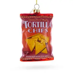Tortilla Chips Bag Glass Christmas Ornament