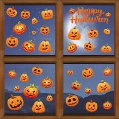 Halloween Thanksgiving Window Stickers