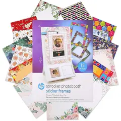 HP Decorative Stickers Frames, Custom Adhesive Frame Stickers Only for the HP Sprocket Photobooth