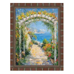 Boho Dark Brown Bamboo Picture Frame 40x40 frame