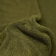 1 Yard 36" x 23/24" Ritzy Crinkle Nylon Polyester Spandex with Metallic Fabric 680 GSM Olive Twist