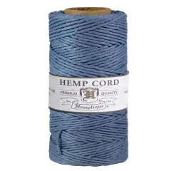Hemptique 1mm #20 Hemp Cord Spools Jewelry Making Macrame Crochet Crafting Gift Wrapping Periwinkle