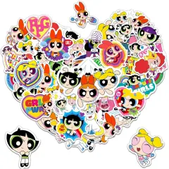 (50PCS) The Cute Girls Stickers for Water Bottle, Cartoon Water Bottles Decals