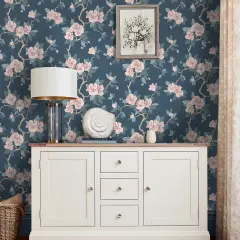 Laura Ashley Maya Dusky Seaspray Wallpaper