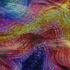 1 Yard Wave Illusion Shattered Glass Spandex Fabric for Costumes Dancewear Leggings Activewear (36" x 60") Inches Wide