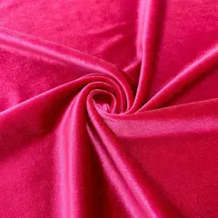 1 Yard Stretch Velvet Fabric Soft Silky 4-Way Stretch Apparel Costume 58/60" Width Fuchsia