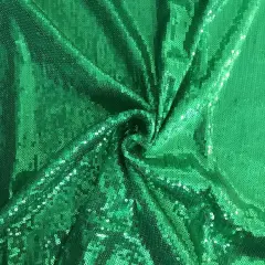 1 Yard Kelly Green Sequin Fabric with Glitter Embroidery 52" Width Polyester for DIY Sewing, Table Runner & Clothes
