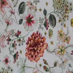 1 Yard Cream Bohemian Flower Stretch Fabric Ideal for Leggings, Swimwear, Costumes 58/60 Inch Width