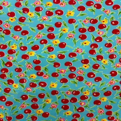1 Yard Cherry Print Stretch Spandex Fabric for Swimwear and Dancewear 58/60 Inches Wide