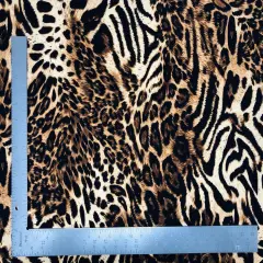 1 Yard Liverpool Knit Animal Print Fabric 58"-60" Wide Bold, Textured, and Versatile Light Brown