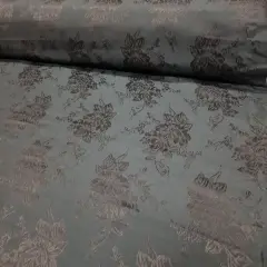 1 Yard Black Floral Satin Jacquard Brocade Fabric for Dresses Jackets Upholstery Decor 60 Inch Width