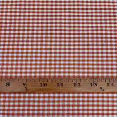 1 Yard Red 1/4&Prime; Gingham Checkered Poly Cotton Fabric 58/59 Inch Wide Lightweight Cloth for Dresses & Table Linens