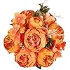 Silk Peony Flower Bouquet Floral Plants Decor