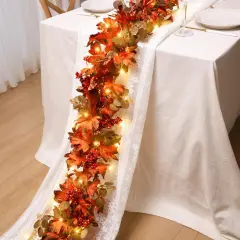 Fall Garland with Maple Leaf