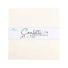 Confetti Cotton 10" Square Pack (Layer Cake / 10" Stacker) in Le Creme byfor Riley Blake (10-120-LECREME-42)