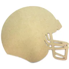 12" Unpainted MDF Football Helmet Cutout