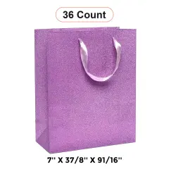 Chic Glitter Grain Euro Totes 7'' x 3 7/8'' x 9 1/16'' for Stylish Packaging Pink