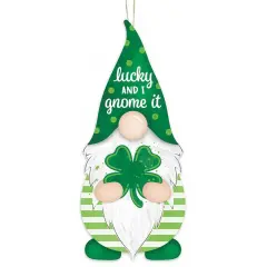 Lucky and I Gnome It - 13" St. Patrick's Day Gnome Sign
