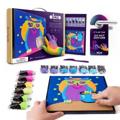 OKTO Clay-by-Numbers Kit &ndash; &ldquo;Owl&rdquo; (11.4&rdquo; x 11.4&rdquo;)