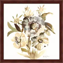 Faded Denim Blooms by Kelley Talent 13" x 13" Framed Wall Art
