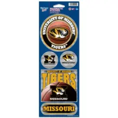NCAA Missouri Tigers Prismatic Stickers, Team Color, One Size