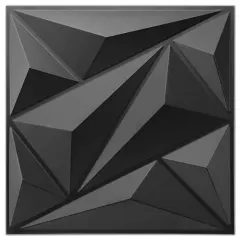 33 Pack 3D Wall Panel Diamond for Interior Wall D&eacute;cor, PVC Flower Textured Wall Panels