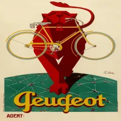 Peugeot Vintage Bicycle Poster