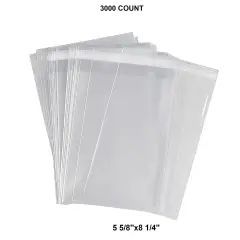 Polyethylene Lip & Tape Bags 1.2 Mil 5 5/8'' x 8 1/4''