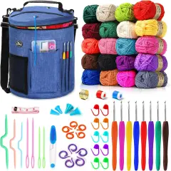Crochet Kit - 75 Pcs Crochet Kit For Beginners