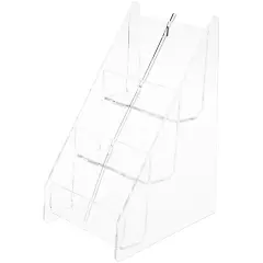Plymor Clear Acrylic 6-Pocket Business Card Holder & Display (Vertical), 4" H x 4.5" W x 5.25" D