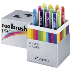 Karin Realbrush Pro Markers - Neon Colors, Set of 12