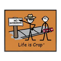 Stupell Industries No Skateboarding Sign Framed Giclee Wall Art Design by LIC