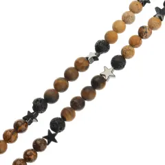 John Bead 6mm Solar System Universe Galaxy 5" Bead Strand Jupiter