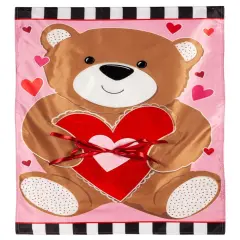 Valentine's Bear Banner 2 Sided Applique