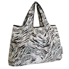 Wrapables Large Foldable Tote Nylon Reusable Grocery Bags, Nature