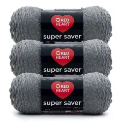 Red Heart Super Saver Yarn 24 Pack-Gray Heather