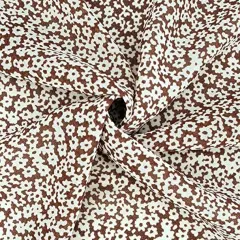 1 Yard Rust Crepe Chiffon Fabric, Lightweight Sheer Apparel Fabric, 57/58" Width