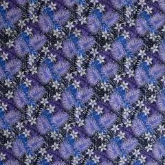 1 Yard Tiare Split Leaf Monstera Lightweight Poly Cotton Fabric 44/45 inch Width Purple