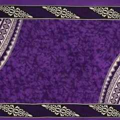 72" L x 45" W Kingdom of Tonga Crown Sarong Polyester Fabric Purple