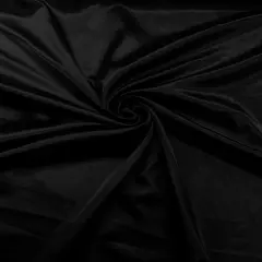 1 Yard Stretch Charmeuse Satin Fabric Silky Lightweight Satin 58-60 inches Wide Black