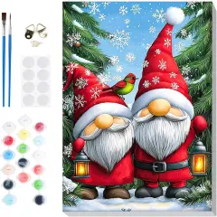 Christmas Paint by Numbers for Adults Beginners Framed