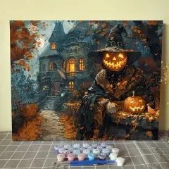 Halloween Pumpkin Girl Paint by Numbers - 16x20 - Frameless