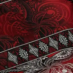 Kingdom of Tonga Seal Tribal Polyester Sarong 72" L x 45" W Red