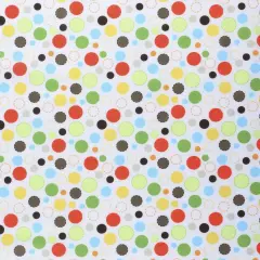 Mook Fabrics Multi Dot Printed PUL Fabric [60 in. Wide] - By The Yard White