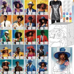 20 Pack Pre Drawn Canvas for Painting Drawn Canvas Paint Kit