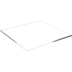Plymor Clear Acrylic Square Polished Edge Display Base, 10" W x 10" D x 0.25" H