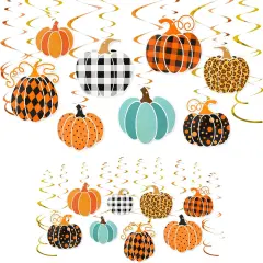 36Pcs Pumpkin Hanging Swirl Decoration Kit