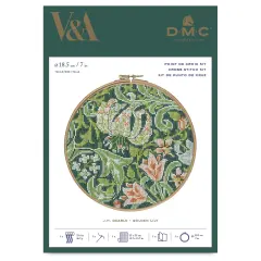 DMC The Museum Collection Cross Stitch Kit - &ldquo;Golden Lily&rdquo; by J.H. Dearle, V&A