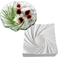 11.5" x 10.5" x 2" Tornado Slump Glass Fusing Kiln Mold