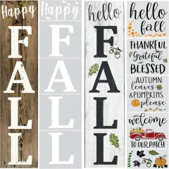 Large Fall Stencils for Painting on Wood, Canvas - 10&rdquo;x10&rdquo; Stencil Pack